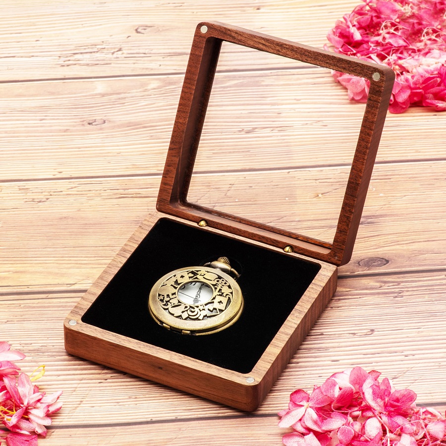 wooden pocket watch